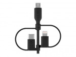 Belkin Boost 3 i 1 kabel, Lightning, Type C, Micro USB 