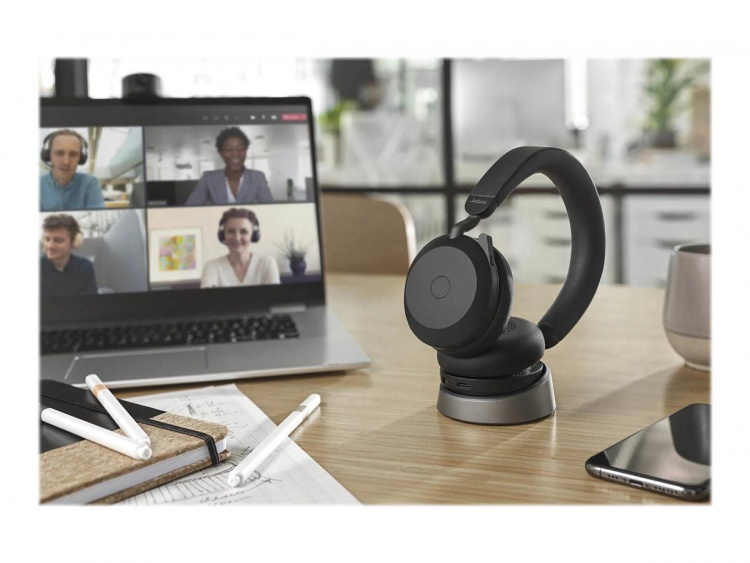 Jabra Office Trådade Hörlurar med Laddställ, Jabra Evolve2 75 Link380a Ms Stereo, Black Jabra Office Trådade Hörlurar med Laddställ, Jabra Evolve2 75 Link380a Ms Stereo, Black