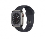 Apple Watch Ser 8 GPS+Cell 41mm Graphite Stainless Steel Case Midn