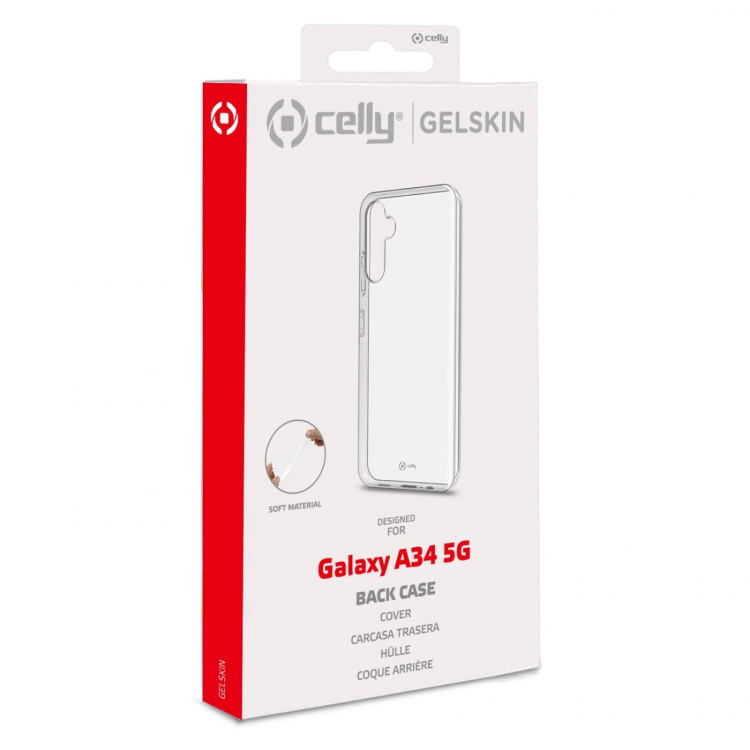 Celly Gelskin TPU Cover Galaxy A34 5G Transparent