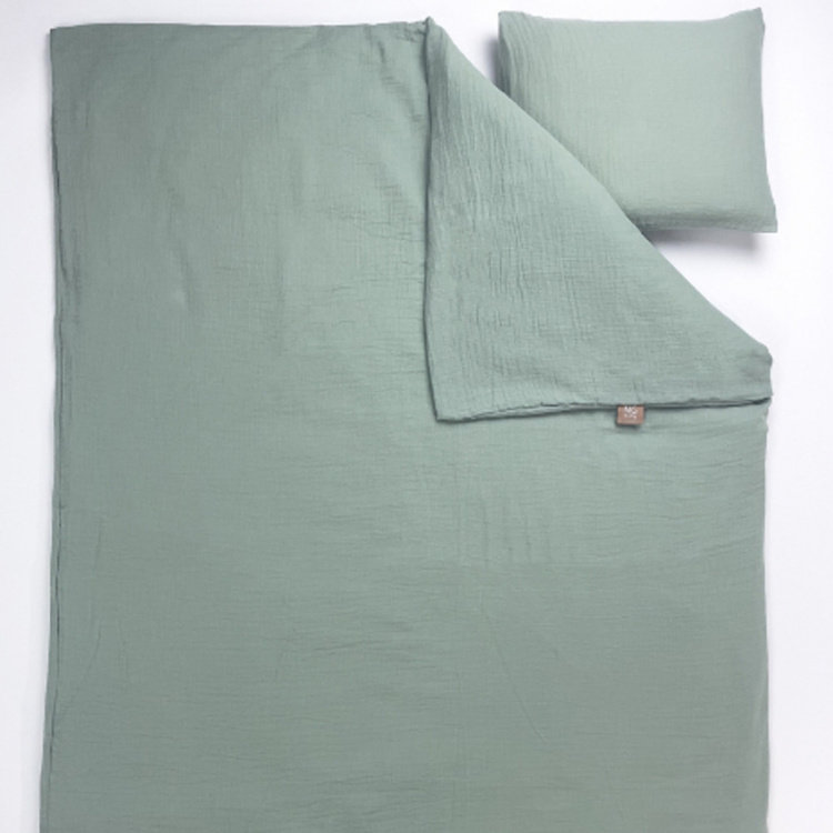NG Baby Påslakan Vagga Muslin Frosty Green