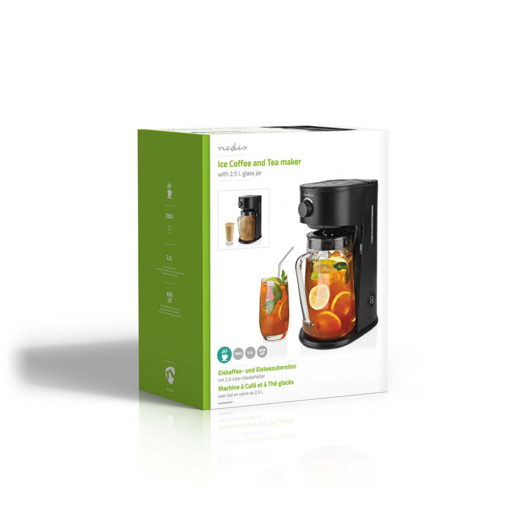 Nedis Iskaffe & Iste Maskine | Filterkaffe | 2.5 l | 6 Kopper | Sort