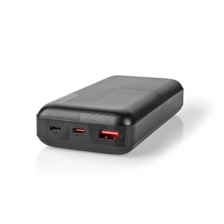 Nedis Powerbank | 20000 mAh | 1.5 / 2.0 / 3.0 A | Antal output: 2 | Output tilslutning: 1x USB-A / 1x USB-C™ | Input forbindels: 1x Micro USB / 1x USB-C™ | PD2.0 18W | Lithium-polymer