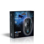 Nedis Gaming Mouse | Kabel | 800 / 1200 / 2400 / 3200 / 4800 / 7200 dpi | Justerbar DPI | Antal knapper: 6 | Højrehåndet | 1.50 m | LED