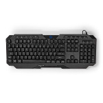Nedis Wired Gaming Keyboard | USB Type-A | Membrane Nøgler | LED | QWERTY | ND layout | USB Drevet | Strømkabellængde: 1.30 m | Multimedia