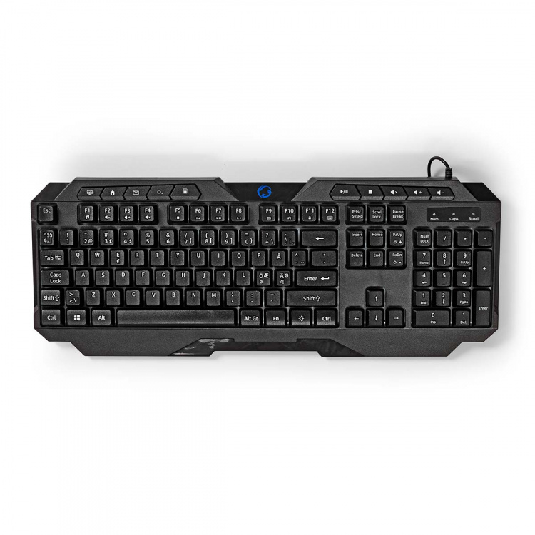 Nedis Wired Gaming Keyboard | USB Type-A | Membrane Nøgler | LED | QWERTY | ND layout | USB Drevet | Strømkabellængde: 1.30 m | Multimedia