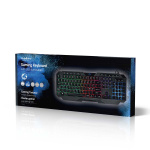 Nedis Wired Gaming Keyboard | USB Type-A | Membrane Nøgler | LED | QWERTY | ND layout | USB Drevet | Strømkabellængde: 1.30 m | Multimedia