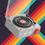 Mobility On Board Clock Vinyl Retro Grey