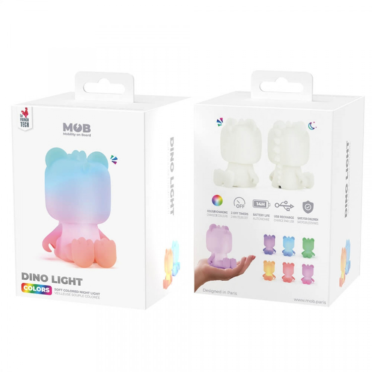 Mobility On Board Natlampe Dino Light Multifarvet