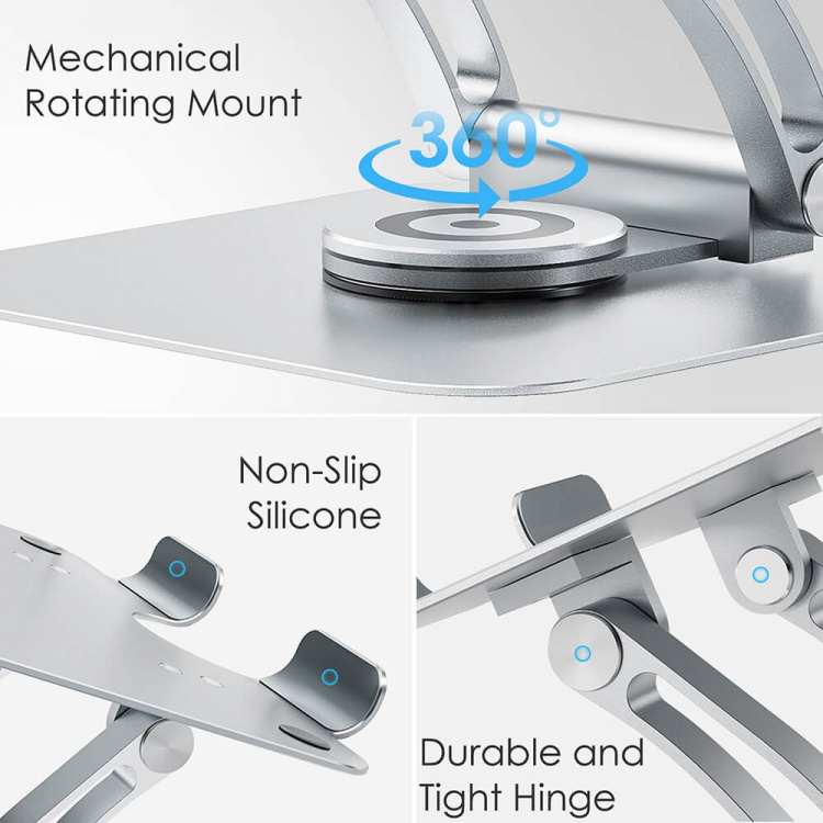 Desire2 Computerstander Supreme Dual Pivot Plus Sølv