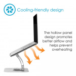 Desire2 Computerstander Supreme Dual Pivot Plus Sølv