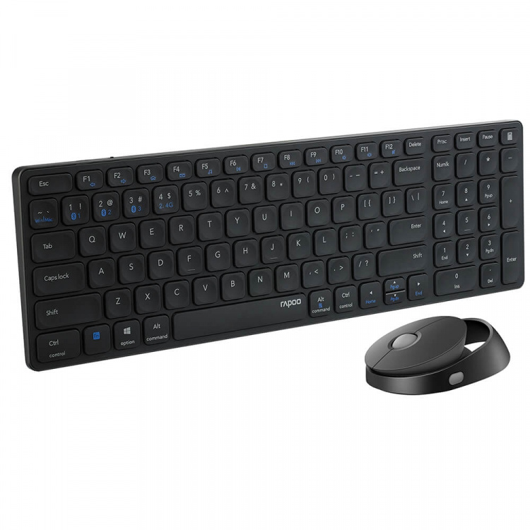 Rapoo Tastatur/Mus Sæt 9750M Multi-Mode Wireless Mørkegrå
