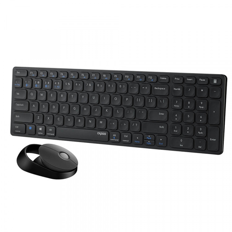 Rapoo Tastatur/Mus Sæt 9750M Multi-Mode Wireless Mørkegrå
