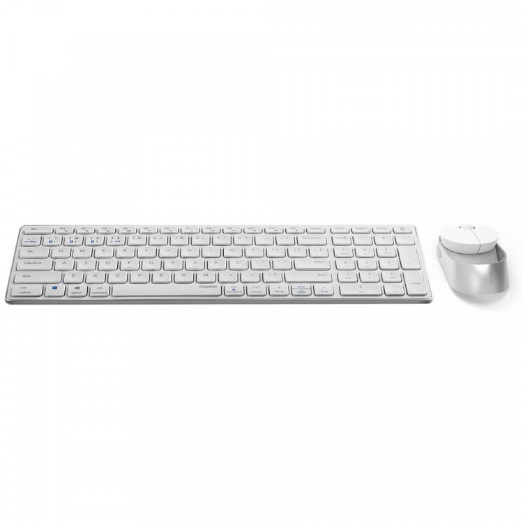 Rapoo tastatur/Mus Sæt 9750M Multi-Mode Wireless Hvid Rapoo tastatur/Mus Sæt 9750M Multi-Mode Wireless Hvid
