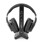Nedis Trådløst TV hovedtelefoner | Wi-Fi | Over-Ear | Maksimal batteritid: 8 timer | 25 m | Digital lyd | Opladningsstation | Sort