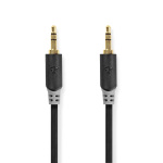 Nedis Stereo Audio kabel | 3.5 mm Hanstik | 3.5 mm Hanstik | Guldplateret | 2.00 m | Runde | Antracit | Box