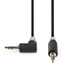 Nedis Stereo Audio kabel | 3.5 mm Hanstik | 3.5 mm Hanstik | Guldplateret | 1.00 m | Runde | Antracit | Box