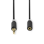 Nedis Stereo Audio kabel | 3.5 mm Hanstik | 3.5 mm Hunstik | Guldplateret | 5.00 m | Runde | Antracit | Box