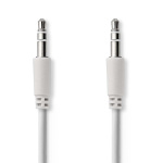 Nedis Stereo Audio kabel | 3.5 mm Hanstik | 3.5 mm Hanstik | Nikkelplateret | 1.00 m | Runde | Hvid