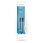 Nedis Stereo Audio kabel | 3.5 mm Hanstik | 3.5 mm Hanstik | Nikkelplateret | 5.00 m | Runde | Sort | Box
