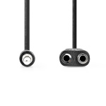 Nedis Stereo Audio kabel | 3.5 mm Hanstik | 2 x 3.5 mm Hunstik | Nikkelplateret | 0.20 m | Runde | Box