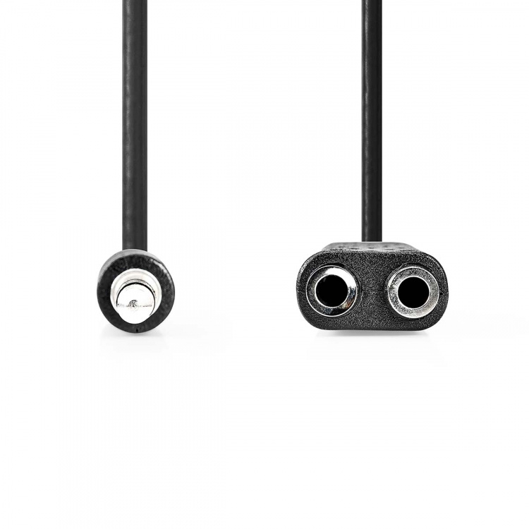 Nedis Stereo Audio kabel | 3.5 mm Hanstik | 2 x 3.5 mm Hunstik | Nikkelplateret | 0.20 m | Runde | Box