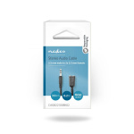 Nedis Stereo Audio kabel | 3.5 mm Hanstik | 2 x 3.5 mm Hunstik | Nikkelplateret | 0.20 m | Runde | Box