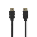 Nedis High Speed ​​HDMI ™ kabel med Ethernet | HDMI™ Stik | HDMI™ Stik | 4K@30Hz | ARC | 10.2 Gbps | 7.50 m | Runde | PVC | Sort | Blister