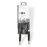 Nedis Stereo Audio kabel | 6.35 mm Hanstik | 6.35 mm Hanstik | Nikkelplateret | 3.00 m | Runde | Mørkegrå | Kartonhylster