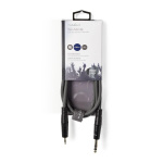 Nedis Stereo Audio kabel | 6.35 mm Hanstik | 3.5 mm Hanstik | Nikkelplateret | 1.50 m | Runde | Mørkegrå | Kartonhylster