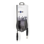Nedis Stereo Audio kabel | 6.35 mm Hanstik | 3.5 mm Hanstik | Nikkelplateret | 3.00 m | Runde | Mørkegrå | Kartonhylster