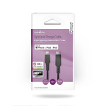 Nedis Lightning Kabel | USB 2.0 | Apple Lightning 8-pin | USB-C™ Han | 480 Mbps | Nikkelplateret | 1.00 m | Runde | PVC | Sort | Box