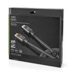Nedis High Speed ​​HDMI ™ kabel med Ethernet | HDMI™ Stik | HDMI™ Stik | 4K@60Hz | ARC | 18 Gbps | 10.0 m | Runde | Bomuld | Gun Metal Grå | Cover Window Box