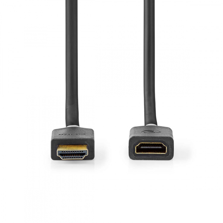Nedis High Speed ​​HDMI ™ kabel med Ethernet | HDMI™ Stik | HDMI ™ -udgang | 4K@60Hz | ARC | 18 Gbps | 3.00 m | Runde | PVC | Antracit | Box
