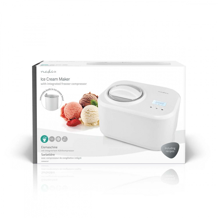 Nedis Ismaskine | 1.0 l | Hvid | Plastik