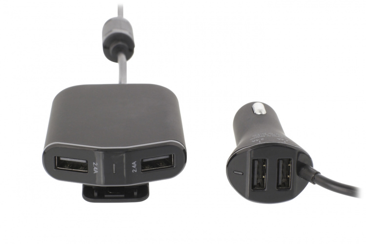 Sweex Biloplader 4-Udgange 9.6 A USB Sort