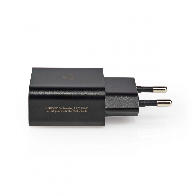Nedis Vægoplader | 12 W | Hurtigopladningsfunktion | 1x 2.1 A A | Antal output: 1 | USB-A | Micro USB (Loose) kabel | 1.00 m | Single Voltage Output | Sort