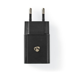 Nedis Vægoplader | 12 W | Hurtigopladningsfunktion | 1x 2.1 A A | Antal output: 1 | USB-A | Micro USB (Loose) kabel | 1.00 m | Single Voltage Output | Sort