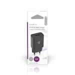 Nedis Vægoplader | 12 W | Hurtigopladningsfunktion | 1x 2.4 A A | Antal output: 1 | USB-A | Uden Kabel | Single Voltage Output | Sort