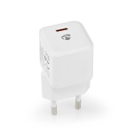 Nedis Vægoplader | 20 W | PD3.0 20W | Hurtigopladningsfunktion | 1.67 A / 2.22 A / 3.0 A | Antal output: 1 | USB-C™ | Automatisk Valgt Spænding | Hvid