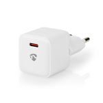 Nedis Vægoplader | 20 W | PD3.0 20W | Hurtigopladningsfunktion | 1.67 A / 2.22 A / 3.0 A | Antal output: 1 | USB-C™ | Automatisk Valgt Spænding | Hvid