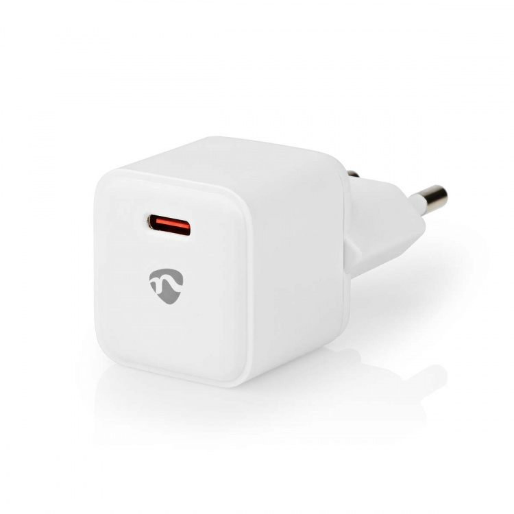 Nedis Vægoplader | 20 W | PD3.0 20W | Hurtigopladningsfunktion | 1.67 A / 2.22 A / 3.0 A | Antal output: 1 | USB-C™ | Automatisk Valgt Spænding | Hvid