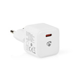 Nedis Vægoplader | 20 W | PD3.0 20W | Hurtigopladningsfunktion | 1.67 A / 2.22 A / 3.0 A | Antal output: 1 | USB-C™ | Automatisk Valgt Spænding | Hvid