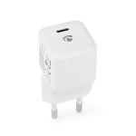 Nedis Vægoplader | 30 W | PD3.0 30W | Hurtigopladningsfunktion | 1.5 / 2.0 / 2.5 / 3.0 A | Antal output: 1 | USB-C™ | Automatisk Valgt Spænding | Hvid