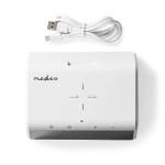 Nedis Vækkeur med Trådlås Ladning | Qi certificeret | 5 / 7.5 / 10 / 15 W | USB-A Male | Natlys | 2 Alarmtider | Snooze funktion