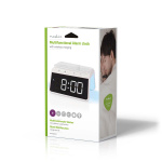 Nedis Vækkeur med Trådlås Ladning | Qi certificeret | 5 / 7.5 / 10 / 15 W | USB-A Male | Natlys | 2 Alarmtider | Snooze funktion