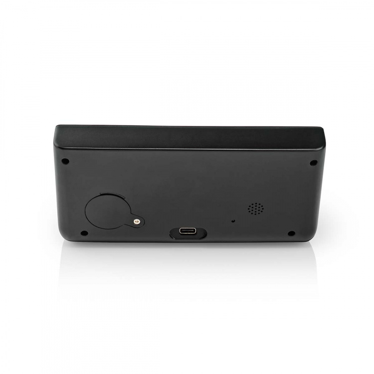 Nedis Vækkeur med Trådlås Ladning | Qi certificeret | 5 / 7.5 / 10 / 15 W | USB-A Male | 2 Alarmtider | Snooze funktion