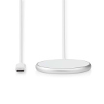 Nedis Trådløs oplader | 5 / 7.5 / 10 / 15 W | 1.0 / 1.1 / 1.67 / 2 A | Inkluderet kabel | USB Type-C™ | 1.00 m