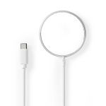 Nedis Trådløs oplader | 5 / 7.5 / 10 / 15 W | 1.0 / 1.1 / 1.67 / 2 A | Inkluderet kabel | USB Type-C™ | 1.00 m