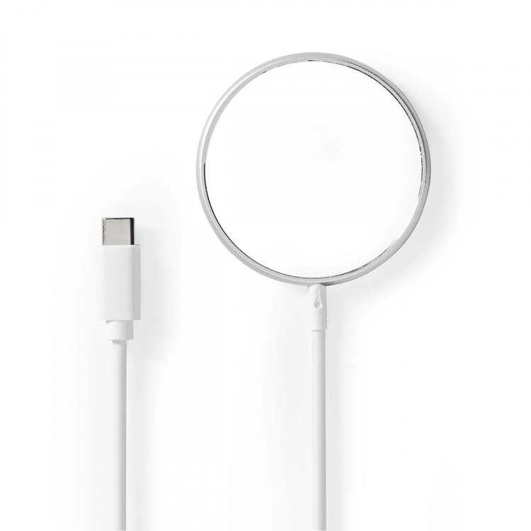Nedis Trådløs oplader | 5 / 7.5 / 10 / 15 W | 1.0 / 1.1 / 1.67 / 2 A | Inkluderet kabel | USB Type-C™ | 1.00 m